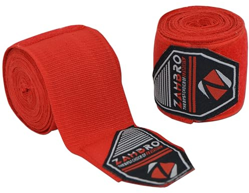 ZAHBRO Gants de boxe pour enfants - 2,5 m et 3,5 m disponibles : Junior Protégez vos mains en toute confiance (rouge, 3,5 m)