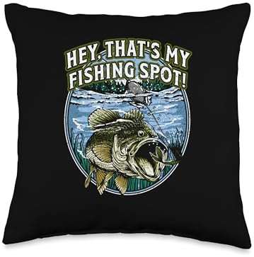 Hey Thats My Fishing Spot Introvert Lakes Antisocial Lagoon Throw Pillow