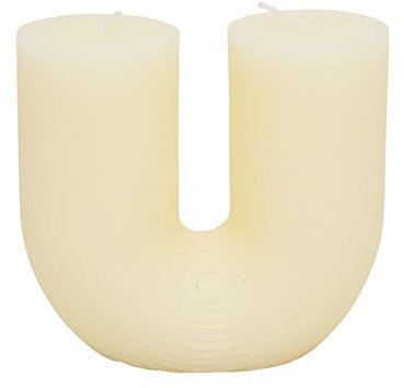 CHICCIE Kerze U-Form Creme 12x5x11cm Wachskerze Dekoration Wohnzimmer Dekorativ