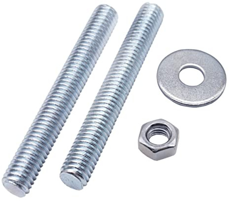 SKIR'CO (4 pièces) Tiges Entièrement Filetées en Acier M8 x 120 mm, Tiges à Vis avec Écrous Hexagonaux et Rondelles, Tige à Goujon