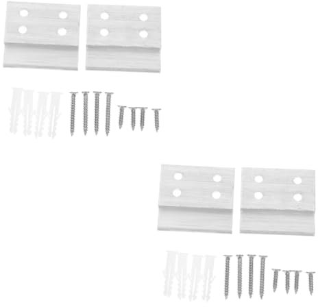 JECOMPRIS 4stücke Förmige Aluminiumlegierung Bilderaufhänger Robuste Französische Klampen Für Wandmontage Für Spiegel Kunstwerke Rahmen Und Mehr