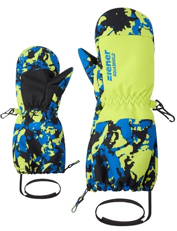 Ziener Kleinkind LEVI-Z Ski-Fäustling/Wintersport | wasserdicht, Lange Stulpe, Langer Zipper, camo Persian Blue, 2,5