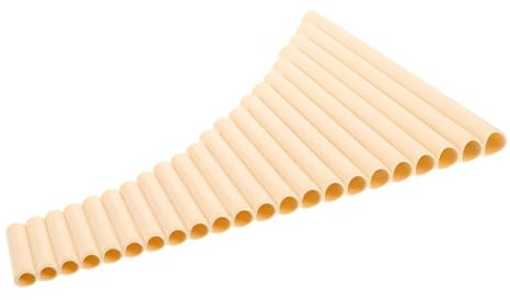 WHAMVOX Traditional Pan Flute G Key 22 Pipes Beige Plastic Panpipes with Pure Tones and Versatile Use for Beginners and Professionals in Classical and Stage Performances