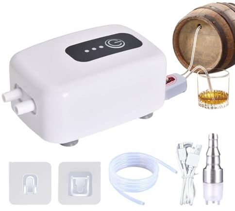 Pompa elettrica per il trasferimento del vino, kit di strumenti per la produzione a prova di perdite per uso alimentare, sifone elettrico USB, pompa autoadescante, per birra, sidro, acqua