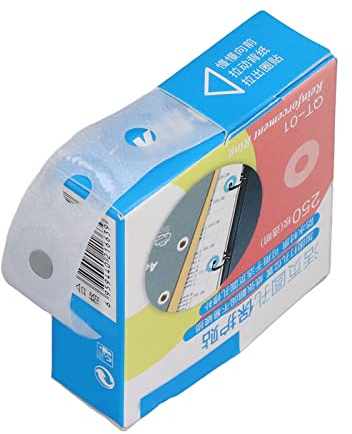 Dioche Transparent Hole Punch Reinforcers Stickers PVC Labels for DIY Projects Office School Supplies (Transparent)