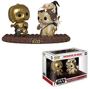 Funko 37593 Movie Moment Return of The Jedi-C-3PO on Throne Star Wars C-3PO Collectible Figure, Multicolor