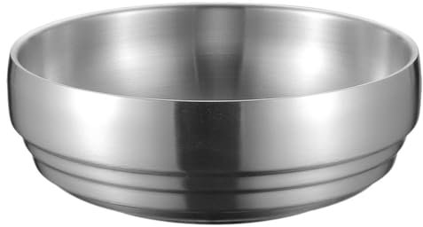 Edelstahl Sch¨¹ssel Doppelwandige Anti ?e Sch¨¹ssel 19cm Servierschalen R¨¹hrsch¨¹ssel Suppensch¨¹ssel Nudelschale Suppen Nudeln Brei Nudelsuppe Salat Serviersch¨¹ssel Restaurant Zuhause