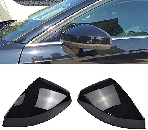 1 Paar Spiegelkappen Links Rechts Seitenspiegel Abdeckkappen für A3 S3 8V RS3 2013 2014 2015 2016 2017 2018 2019 (Helles Schwarz)