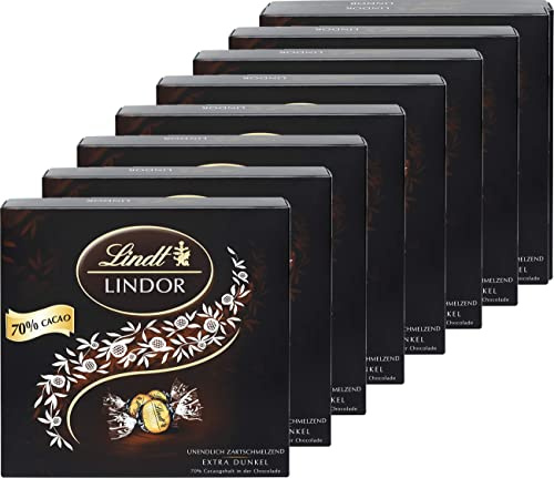 Lindt & Sprüngli Präsent Box Extra Dunkel 70% Kakao, 8er Pack = Karton, 8 x 186g