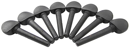 8Pcs Yootones 4/4 Wooden Cello Tuning Tuner Pegs With Predrilled Compatible with Cello Musical Instruments Accessories (4/4, Black)