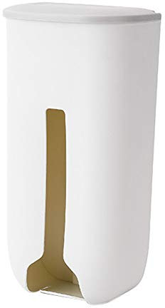 Garbage Bag Storage Box Plastic Bag Holder Wall Mounted Rubbish Bin Bags Dispenser For Home Kitchen - White Garbage Bag Holder,Trash Bag Dispenser,Grocery Bag Storage Holder,Plastic Bag