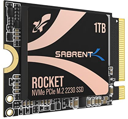 SABRENT 2230 M.2 NVMe Gen 4 1TB, Interne SSD 4750 MB/s Lesen, PCIe 4.0 X4, Internes Solid State Drive, kompatibel mit Steam Deck, Surface pro, PCs, NUCs und Laptops [SB-2130-1TB]