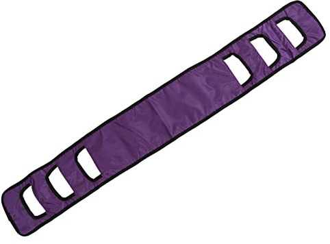 Senior sängöverföring sling nylon breddat äldre lyft vändbälte med vadderat handtag, överför amningssele för säng, rullstol, bil (violett)