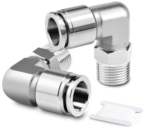 TAILONZ PNEUMATIC 304 rostfritt stål rakt 10 mm rör OD x 3/8 BSP tryck till anslutningsbeslag PC10-03 (set med 5)