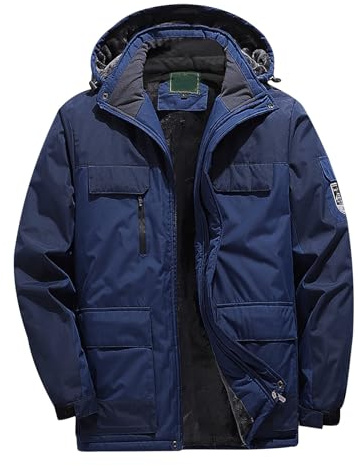 Chaqueta Mono Cuero Hombre Grande para Hombre, Chaqueta de esquí, Chaqueta de Lana cálida, Traje de Senderismo para Exteriores, 5XL, 9XL Chaquetas Ciclismo Invierno Hombre