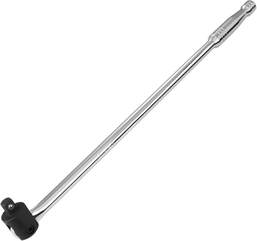 Elecbee 1/2 brytstång, 1/2F stånghylsnyckel, brytstång 1/2 tum, stark spak efterbrännarstång rörligt huvud 600 mm arbetsbesparande skiftnyckel, ratthandtag, handverktyg för hjulmutternyckel (silver