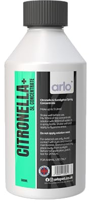 Makes 5L Horse Fly Spray – Citronella+ Concentrate 500ml – Extra-Strong Formula with Citronella & Eucalyptus – Long-Lasting Comfort for Horses