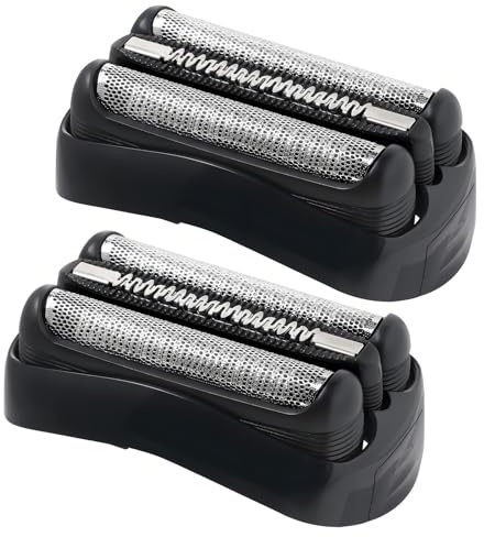 2er-Pack Ersatzköpfe für Series 3 21B – Kompatibel mit Braun S3 21b 3010s, 3040s, 5409 usw– Präzises Trimmen, einfach zu installieren – Perfekt für die Gesichts- und Körperpflege von Männern(Schwarz)