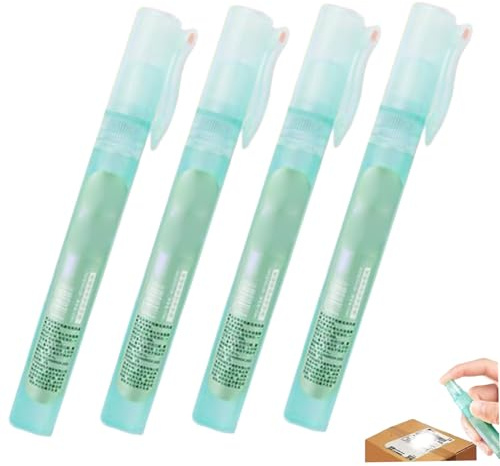 Termisk papperssuddgummi spray 4-pack 10 ml snabbtorkande vit vätska med lock bärbar korrigeringsvätska för dokument etiketter paket leveransadress borttagning bläck radering lösning