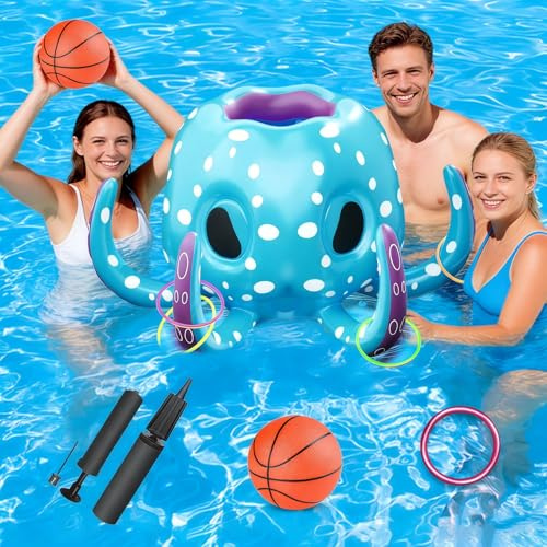 Pallacanestro Galleggiante,Giocattoli Gonfiabili da Pallacanestro da Piscina,Canestro da Basket da Piscina,Galleggianti gonfiabili per piscina,Canestro Gonfiabile Piscina,per Gioco Nuoto Giocattolo