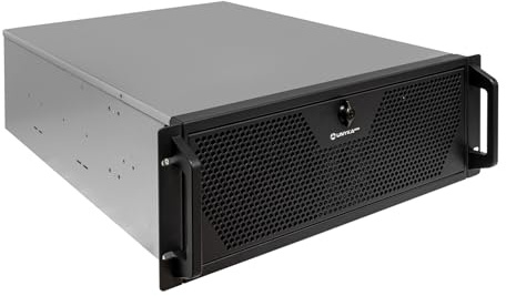 UNYKAch 19″ 4U UK4340, djup 600 mm, ATX rackhölje, professionellt serverchassi, 3 centrala fläktar på 120 mm PWM, 6 fack (2 x 3,5 tum + 4 SSD x 2,5 tum) USB 3.0 och 1 USB C 3.2