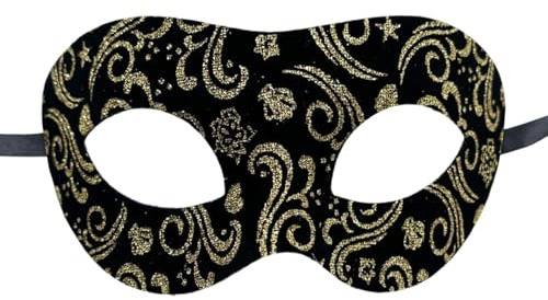 Masquerade Masque i Venedig stil – Klassiskt tillbehör herrkostymer, Carnival Half Face Guard, Formell Party Favor, | Vintage inspirerade utsmyckade glasögon Traditionell handgjord rekvisita m