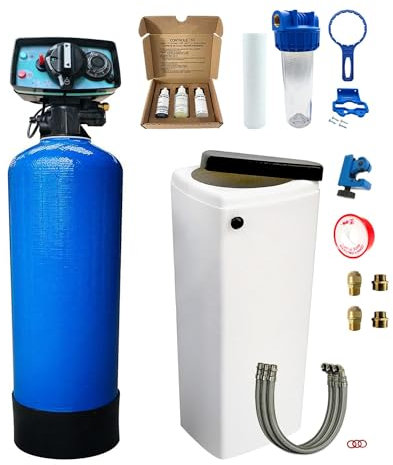 Addolcitore Acqua Biblocco 20l Toodo Fleck 5600 Volumetrico Meccanico Completo Di Kit Installazione