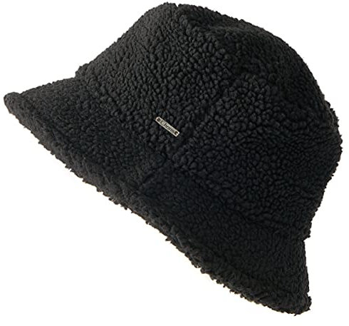 CHARM Winter Bucket Hat Fischerhut - Teddy Fell Anglerhut Chemo Bio Baumwolle Schwarz
