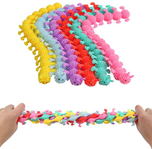 VEYLIN Stretchy Fidget Toys, 6 Pack Sensory Fidget Stress Relief String Toy for Children Adults