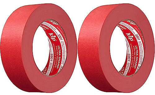 kip Tape 3301 Ultra Sharp Abklebeband – Professionelles Malerkreppband für ultra scharfe Kanten beim Streichen & Lackieren – 36mm x 50m (Packung mit 2)