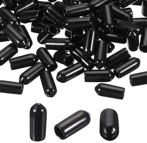 QUARKZMAN 300pz Ganci Pannelli Forati con Cappucci Protettivi Gomma, Gancio Pannelli Forati con Estremità Flessibili e Cappucci per Ganci per Lavastoviglie, Nero (15mm Lungo 5mm Id)