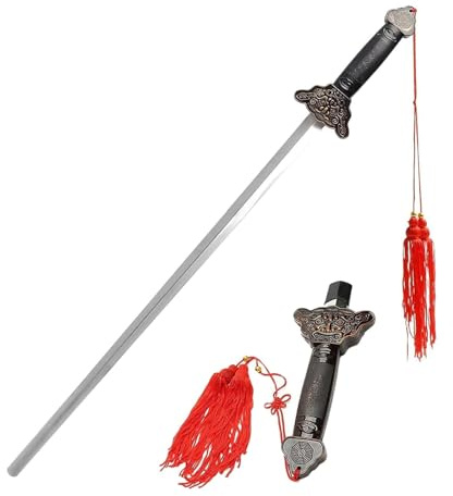 Toy Sword, Tainless Steel Dull Sword Toys, Retractable Swords, Cosplay Costume Accessory, for Practice Performance Kung Plaything Retractable Prop, Prop Gift Party