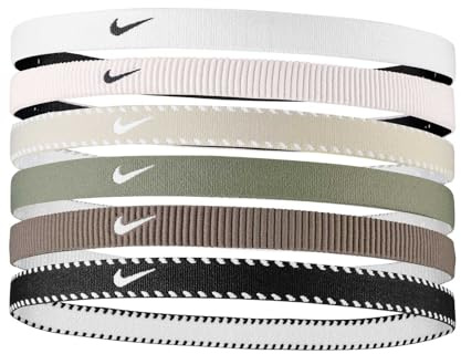Nike Flex Classic Headbands 6PK Bandes élastiques pour cheveux Sport Army (6 unités)