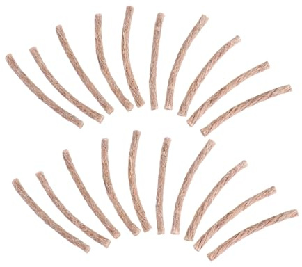 HEMOTON Fire Starter Rope and Survival Wick Cord Beeswax Hemp Material 20pcs for Camping and Outdoor Fire Starting