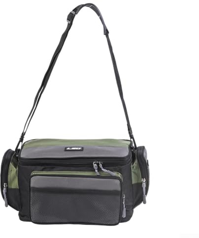 Borsa da pesca compatta realizzata in tessuto Oxford 600D con diverse opzioni di stoccaggio per uso esterno