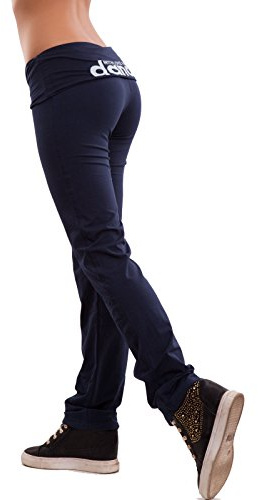 Toocool Pantalones de Chándal para Mujer, Pantalones Deportivos de Algodón para Mujer, Pantalones de Cintura Baja para Mujer, Pantalones de Deporte CH93 [M, Azul]