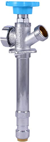 SharkBite 4 Inch Frost Free Sillcock, 1/2 x 3/4 Inch MHT, Push to Connect Brass Plumbing Fitting, PEX Pipe, Copper, CPVC, PE-RT, HDPE, 25743LF