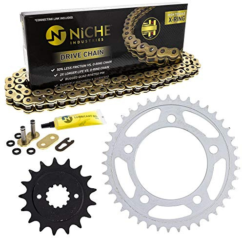 NICHE Drive Sprocket Chain Combo for Honda VT750C VT750CD VT750C2 Front 17 Rear 41 Tooth 525VM-X X-Ring 122 Links