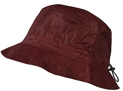 Toutacoo, Cappello da Pioggia Aspetto Nylon - Regolabile (08-Bordeaux/Small)