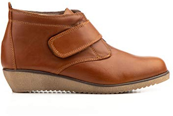 Botines mujer de piel con tacón o plataforma Botín cómodo de invierno y otoño Calzado artesanal de España tipo cuña o camperos en ante y cuero Elegantes e informales