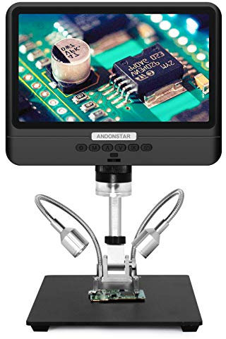 Andonstar AD208 Digitales Mikroskop mit 21,6 cm (8,5 Zoll) großem Bildschirm, 260 x LCD-Labor, handgehaltenes USB-Mikroskop für PCB Löten, Münzsammlung