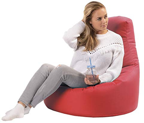 sunnypillow Gaming Sitzsack XXL mit Styropor Füllung Outdoor & Indoor für Kinder & Erwachsene Sitzsäcke Sitzkissen Bodenkissen viele Farben zur Auswahl Rot