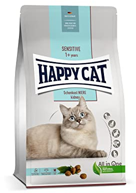 Happy Cat 70608 – känslig mild mat njurar – njurvänlig kattfoder med fjäderfä – 4 kg innehåll