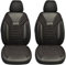 BREMER SITZBEZÜGE Maß Auto Schonbezüge kompatibel mit Mercedes C-Klasse W204 S204 Fahrer & Beifahrer Set ab 2007-2014 / Auto Schonbezug Velour Kunstleder Set 2er Pack in Schwarz (PS803)