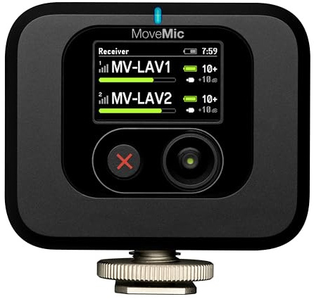 Shure MoveMic-Ricevitore di fotocamera montabile Cold Shoe per Lavalier, compatibile con la maggior parte delle telecamere e computer DSLR, Ideale per i creatori di contenuti mobile (MV-R-Z6)