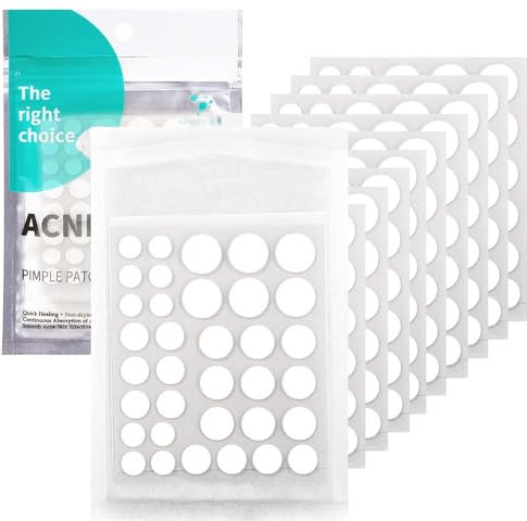 350 Piezas Parches para Acné Invisibles Hidrocoloides Parches Granos Uso Diurno Y Nocturno En Uno Absorbentes Parches para Acné Con Aceite De Té Y Ácido Salicílico Parches Para Granos-8/10/11/12/14 mm