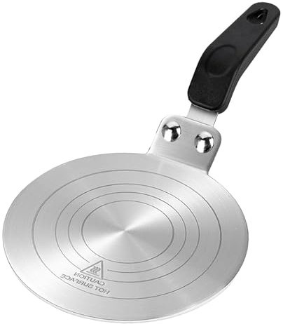 OZDEMIR Induction Hob Converter Plate, 13cm/5 Moka Pot Induction Adapter Plate, Stainless Steel Moka Pot Induction Plate, Thickened Heat Induction Plate for Moka Pot
