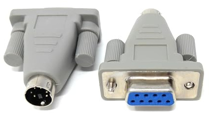 DRUT DB9 Female to PS/2 Mini-DIN 6-Pin Male Serial Adapter, Legacy Mouse Converter