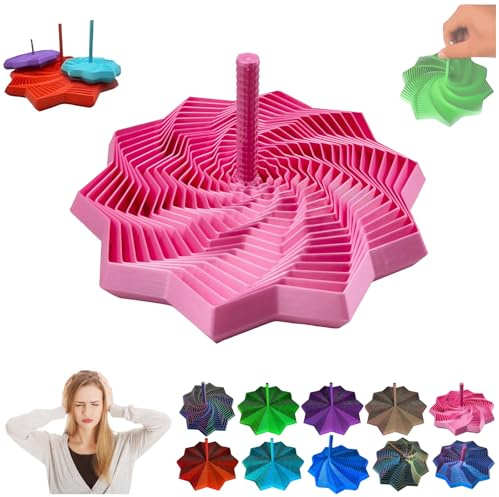 Estrella Sensorial Anti-Frustración Expandible, Juguete Antiestrés Fractal Hexagonal 3D Con Forma De Estrella Para Aliviar El Estrés, Cubos Sensoriales Antiestrés (Pink, M)