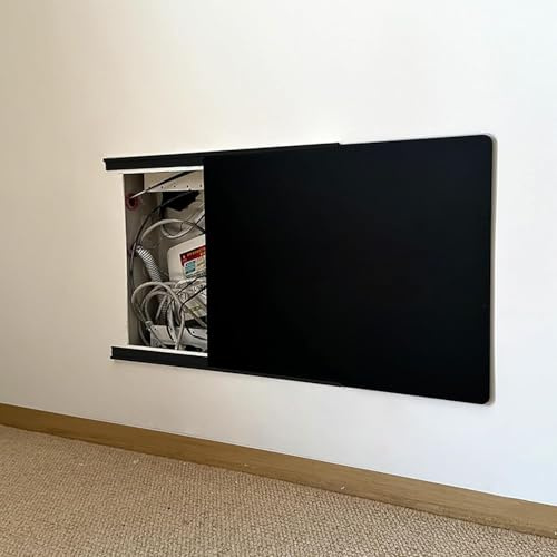 Xiao Ren Copri Quadro Elettrico Copertura Scorrevole per Quadro Elettrico con Guida Autoadesiva Copertura Decorativa per Scatola del Contatore Elettrico Extra Sottile Copertura,02,45x35cm